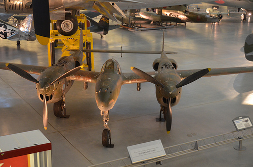 Steven F. Udvar-Hazy Center: Lockheed P-38J-ten-LO Lightning